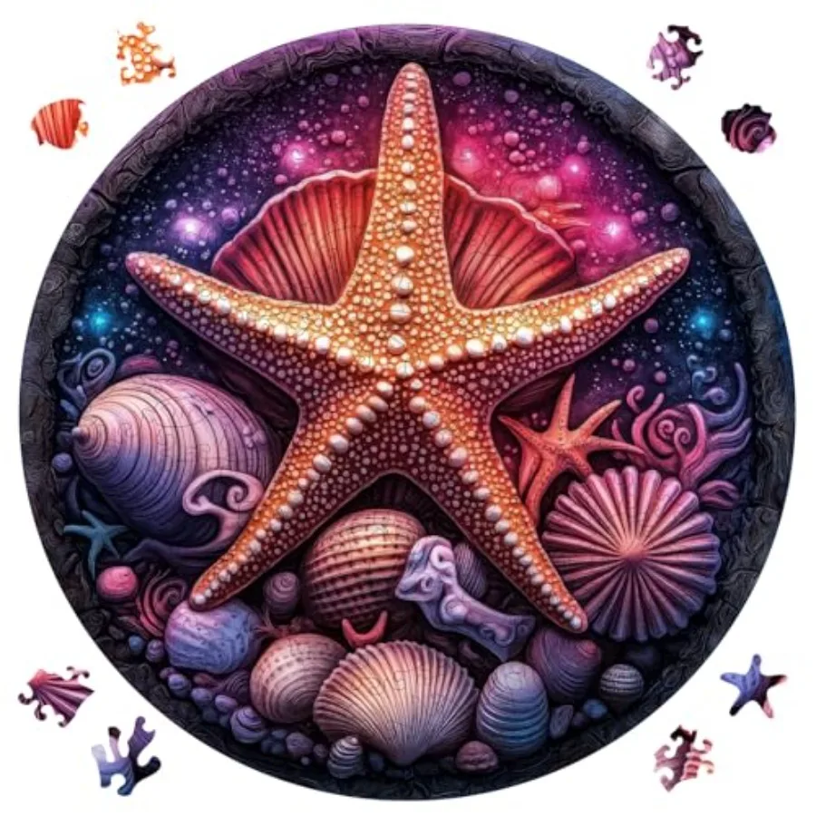 

Starfish Wooden Puzzles for Adults Wooden Puzzles Ocean Puzzle beach, Seashell Puzzles, Wooden Puzzles Home Decor Birthady Gift