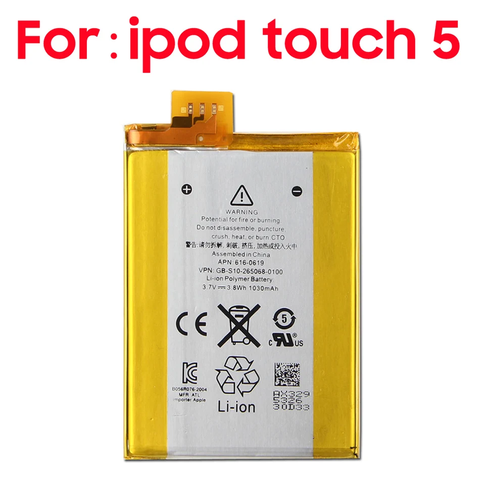 IPods touch7タッチスクリーン交換用バッテリー,新品,7 6 4 5タッチ