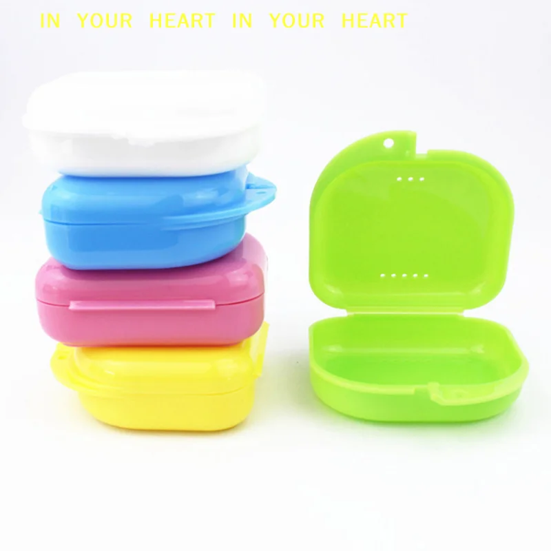 【X】Clean Organizer Case Tooth Retainer Small Hole Tooth Box Braces Container Mouthguard Guard Denture Storage Case