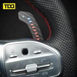 TDD Motors Real Carbon Fiber RPM LED Magnetic Paddle Shifters For Mercedes-Benz AMG C300 G63 CLA GT S 2010+ GLE S63 C43 G550 G63