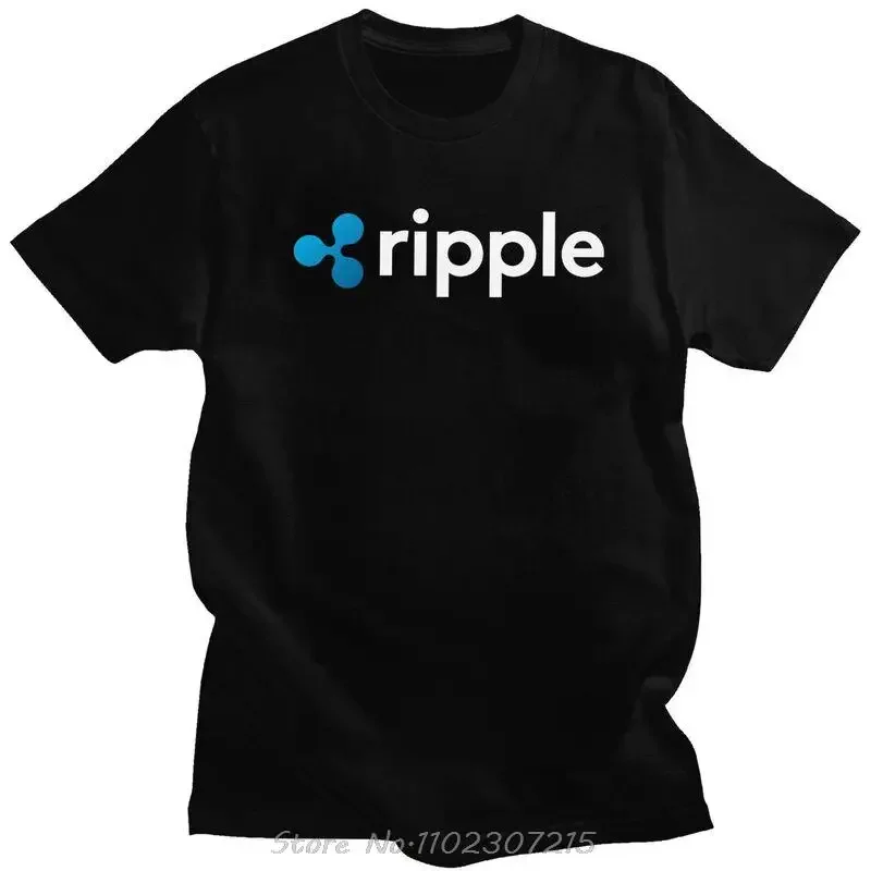 

Футболка Ripple XRP с логотипом, мужские футболки из мягкого хлопка, топы, футболка для биткоина, криптовалюты, летняя футболка с коротким рукавом, одежда