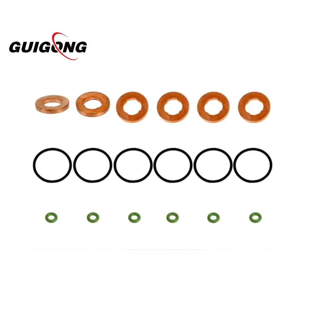 GUIGONG 18pcs 059130519 059130119 WHT000884 For Seat Skoda Audi A4 A5 A6 VW Injector Nozzle Seal Ring O-Ring Gasket Kits