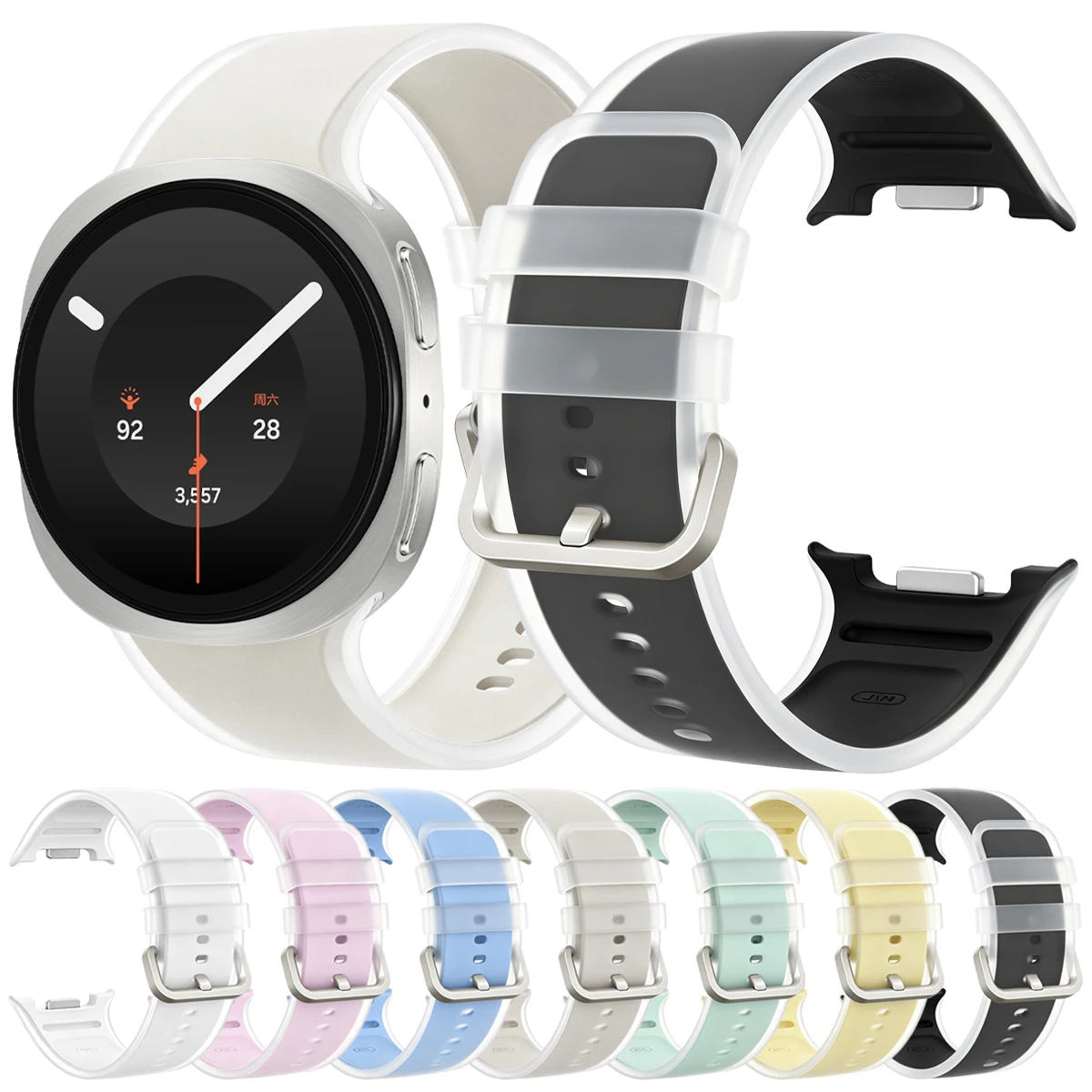 1:1 Sport Band for Samsung Galaxy watch 9 8 44mm 40mm 8 classic 46mm Wrist Replacement Belt Bracelet Correa Galaxy watch 8 Strap