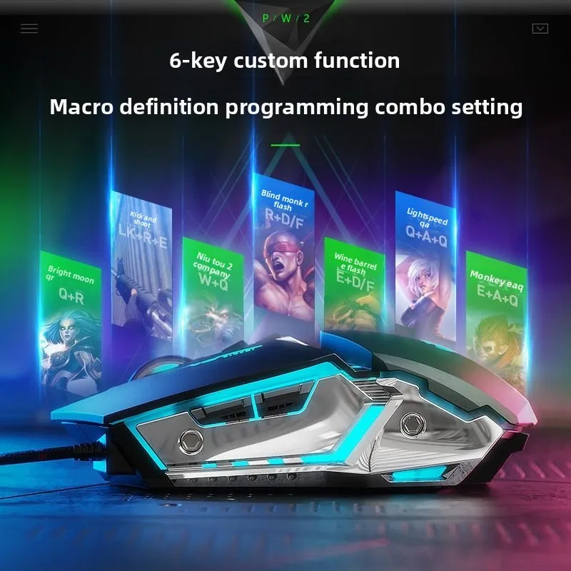 

Игровая мышь Bluetooth, макро 2,4G, двухрежимная перезаряжаемая беспроводная/проводная мышь для киберспорта, программируемая мышь для макросов, геймерская мышь