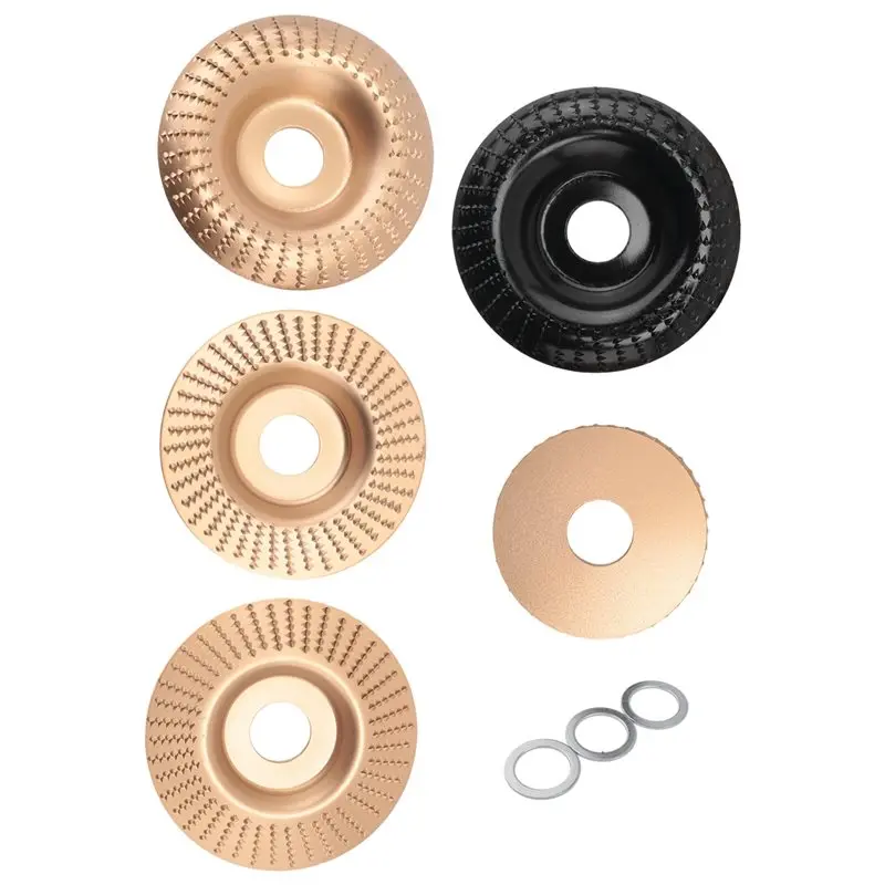 B62B-Wood Carving Disc 4 And 4 1/2 Angle Grinder Attachments With 5/8 Inch Arbor, Stump Grinder Tool