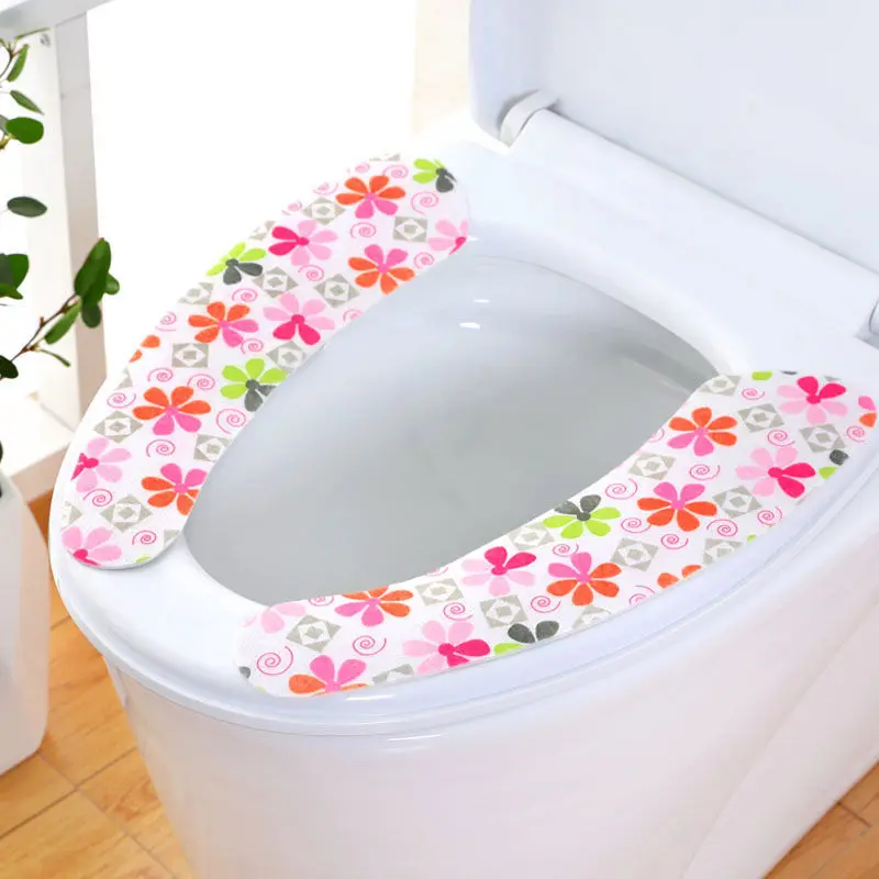 Toilet Seat Cover Waterpoof Soft Washable Closestool Mat Bathroom Pad Cushion Toilet Seat Bidet Toilet Cover Accessories