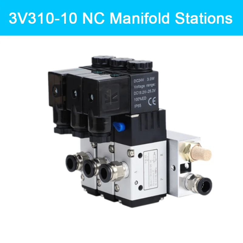 Integrated Normally Closed Solenoid Control Valve Assembly 3V310-10NC series 2-Position 3-Way Solenoid Valve AC110V AV220V DC12V