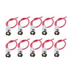 Baoblaze 10 Pieces BA9S Light Lamp Bulb Holder Base Female Socket Wire Connector