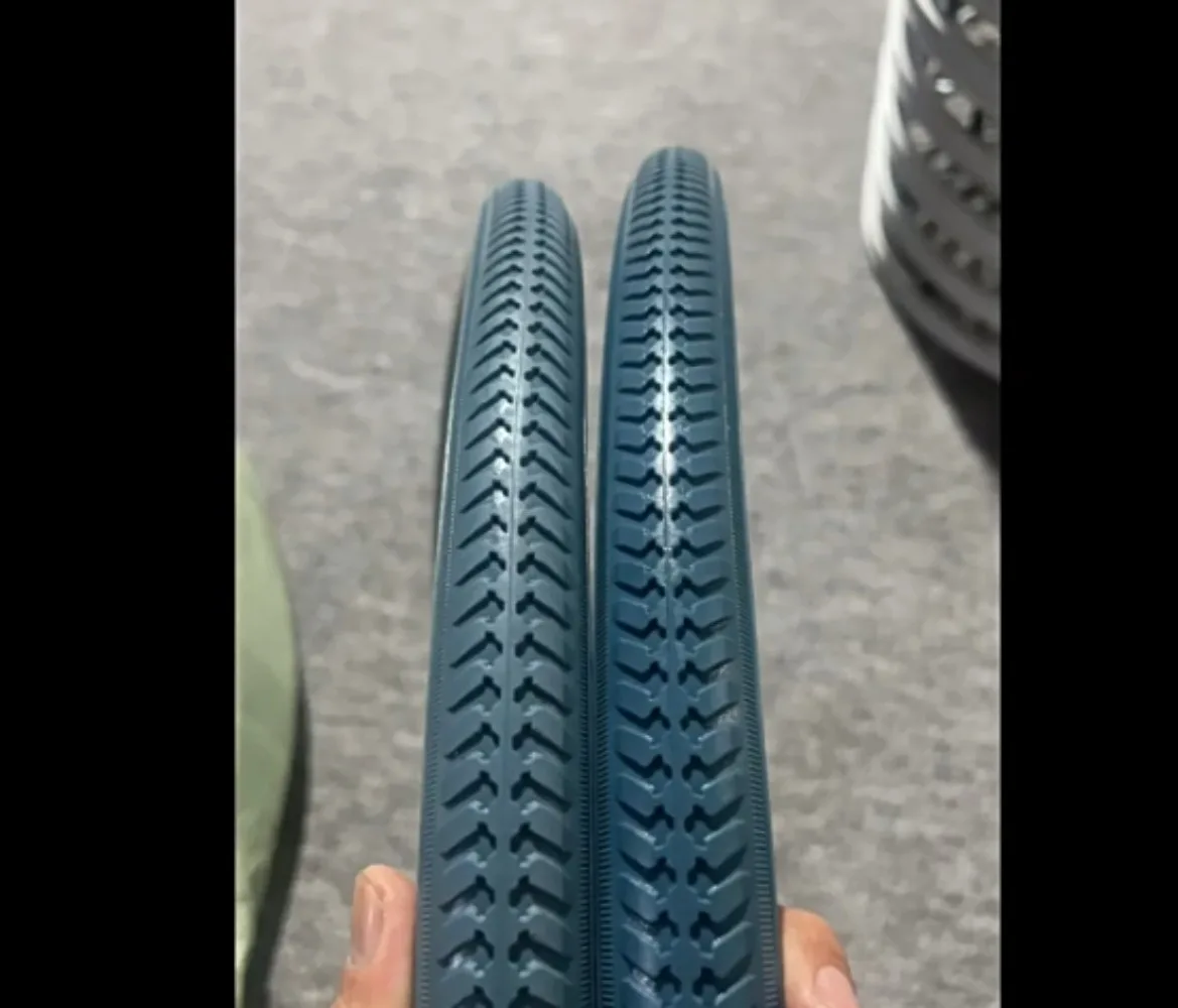 24 Inch Wheelchair Tire 24x1/38 Airless Solid Wheel Puncture Proof Durable for Rehabilitation Home Care