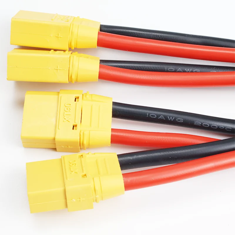 Y-Splitter XT90H mit Gehäuse, 10 AWG, paralleler Batterieanschluss, männliches/weibliches Kabel, Dual-Verlängerung, 3-Wege-Silikondraht für RC-Batterie – Detail 4