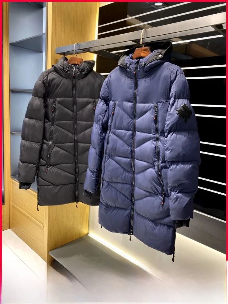 

Thiened Fce Men's Cotton Jaet Warm Autumn Winter Outerwear Zipper Closure Casual Faion Urban Sle Hooded Coat