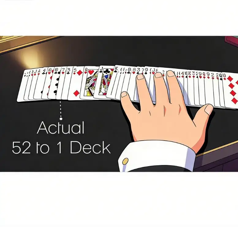 

Карточный фокусный реквизит 52:1 для магии близкого плана, иллюзий и трюков, аксессуар для фокусников