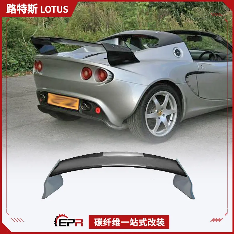 

Подходит для Elise Lotus Exige S2, модифицированное углеродное волокно, установка заднего крыла EXG, задний спойлер с фиксированным ветровым крылом
