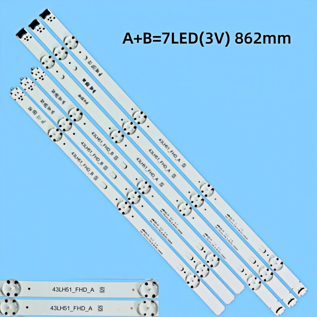 For  INNOTEK 15.5Y 43INCH_FHD LED_ARRAY_REV0.0_151013 43LH51_FHD_A TYPE TV LED Backlight Strips Bars Bands Rulers