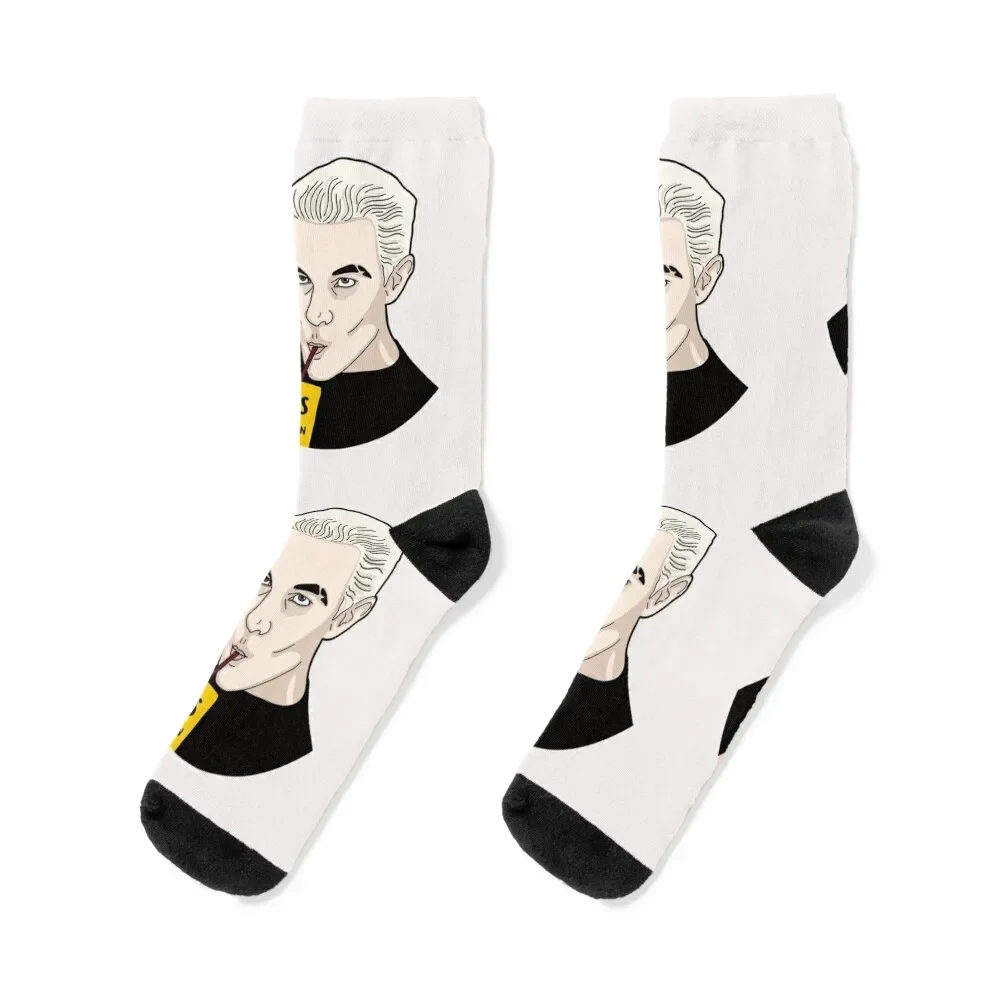 

Spike Kiss the Librarian BtVS Socks anime Heating sock Lots cotton Socks Female Men's