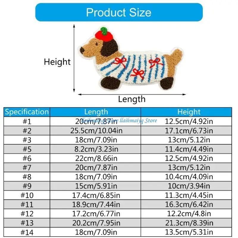 573B Lovely Dog Patches for Crafting Hairband Shoes Decors Craft Handbag Clothes Applique Project Craft Accessory Sewing Decors