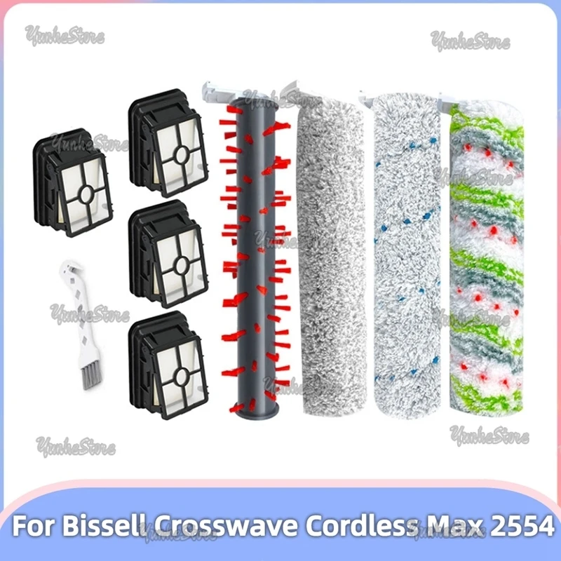 

Для Bissell Crosswave Cordless Max 2554 2554A 2590 2596 2596B 2596M 2765 2767Z 2761 вакуумные детали роликовая щетка фильтр