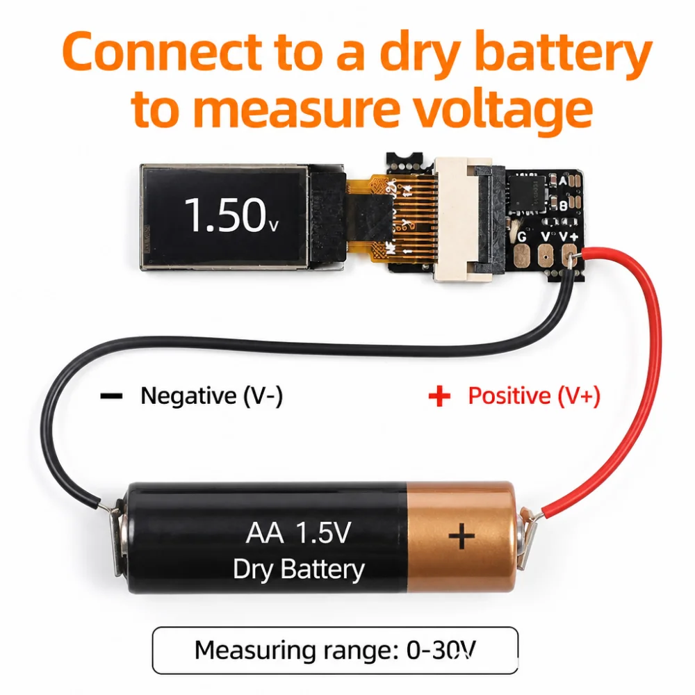 Ultra-Slim Mini Digital Voltmeter 0 30V 0.5-inch OLED Display screen For Car Motorcycle high precision Volt Gauge Panel Meter