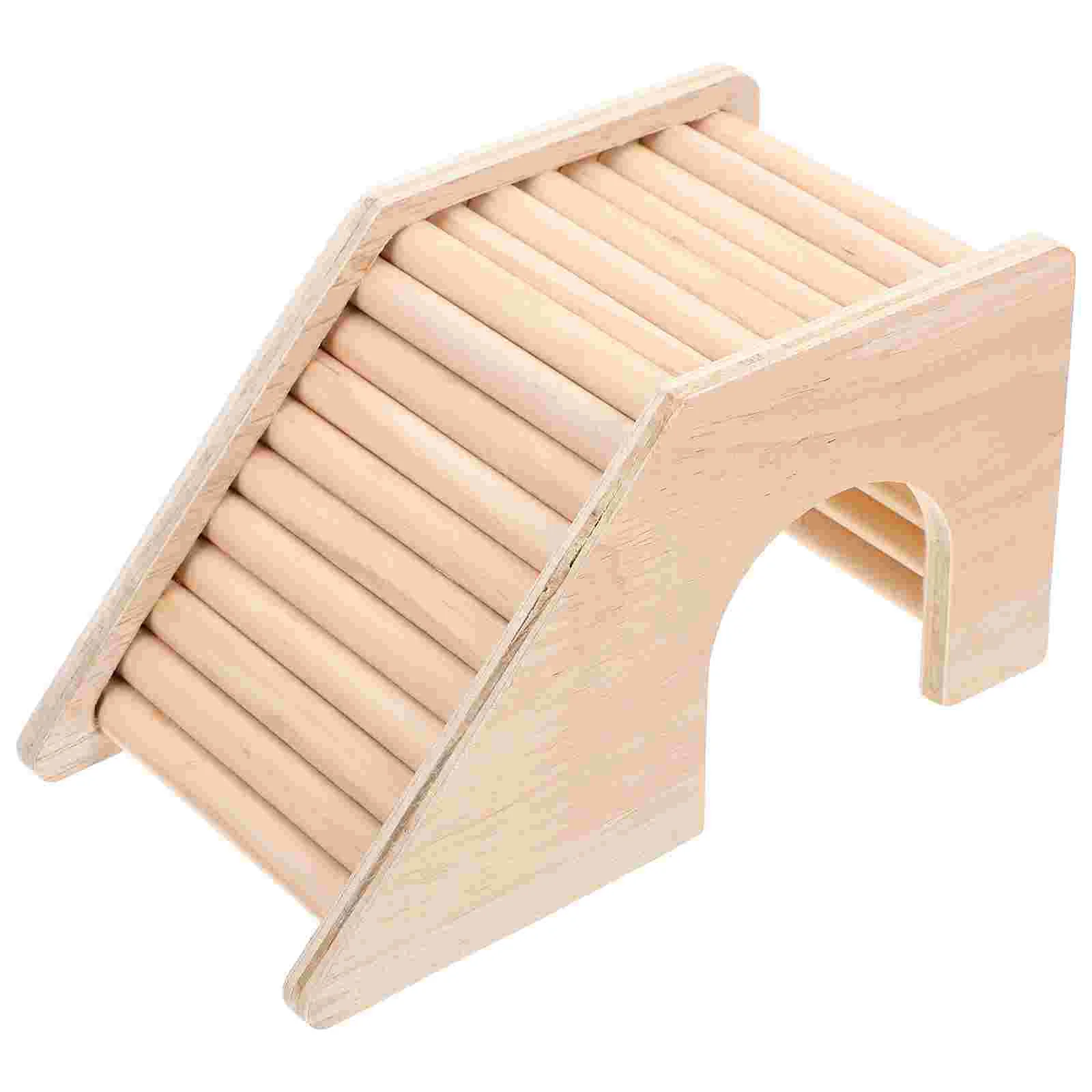 Hamster Climbing Ladder Wooden Pet Nest Concealed House Chinchilla Stair Hideaway Toy