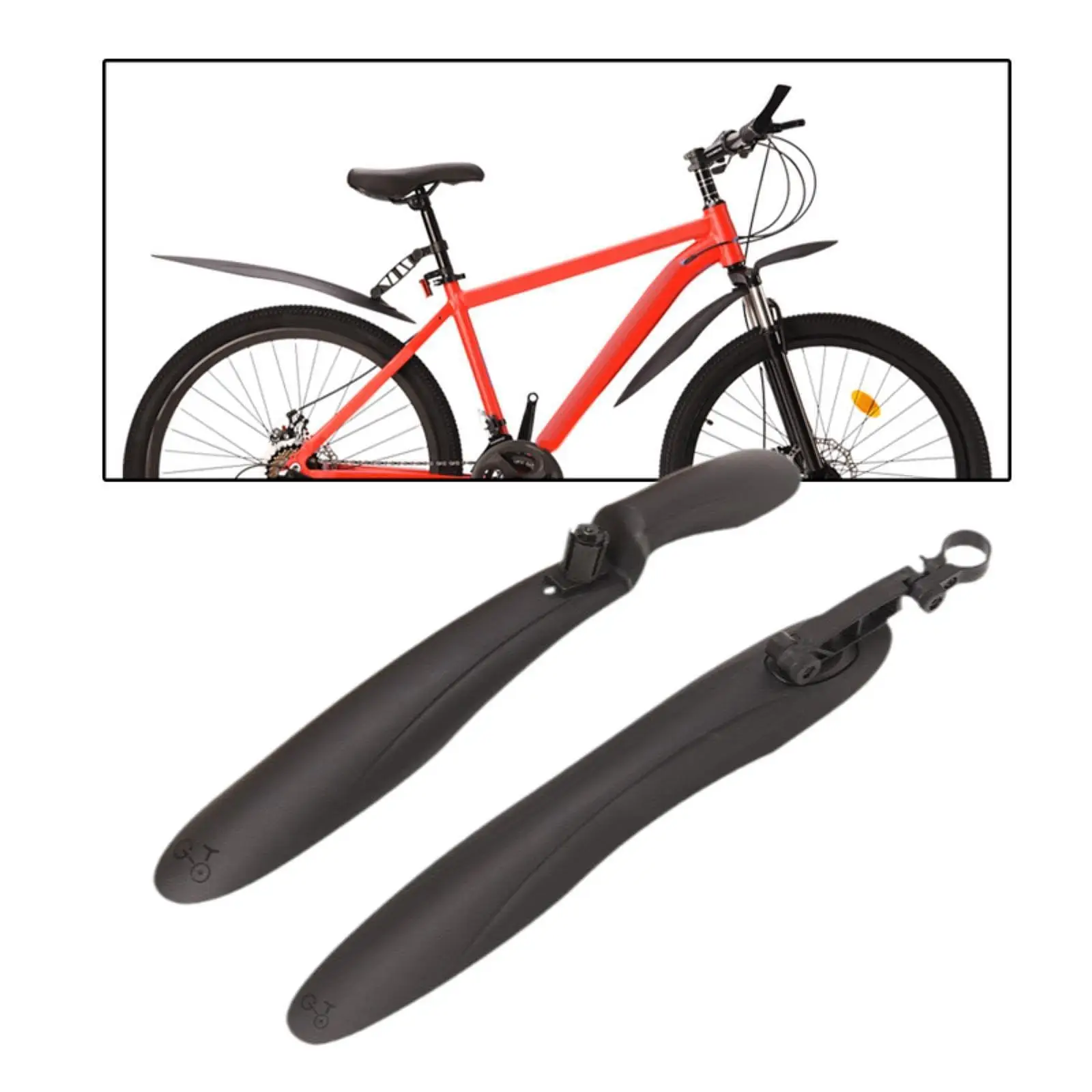 Bike Mudguard Front Rear Set Mudflap for Folding Bikes Mountain Bike Outdoor