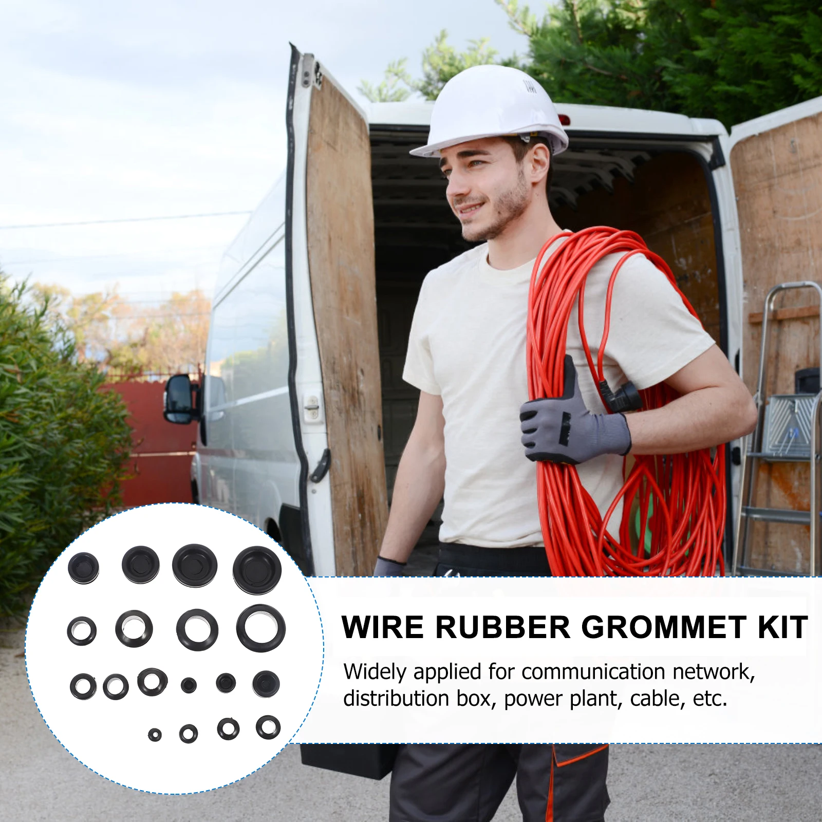 

1 set Premium Rubber Grommets Assortment Kit Wire Hole Protectors Sealing Rings for Automotive Plumbing Electrical Wiring