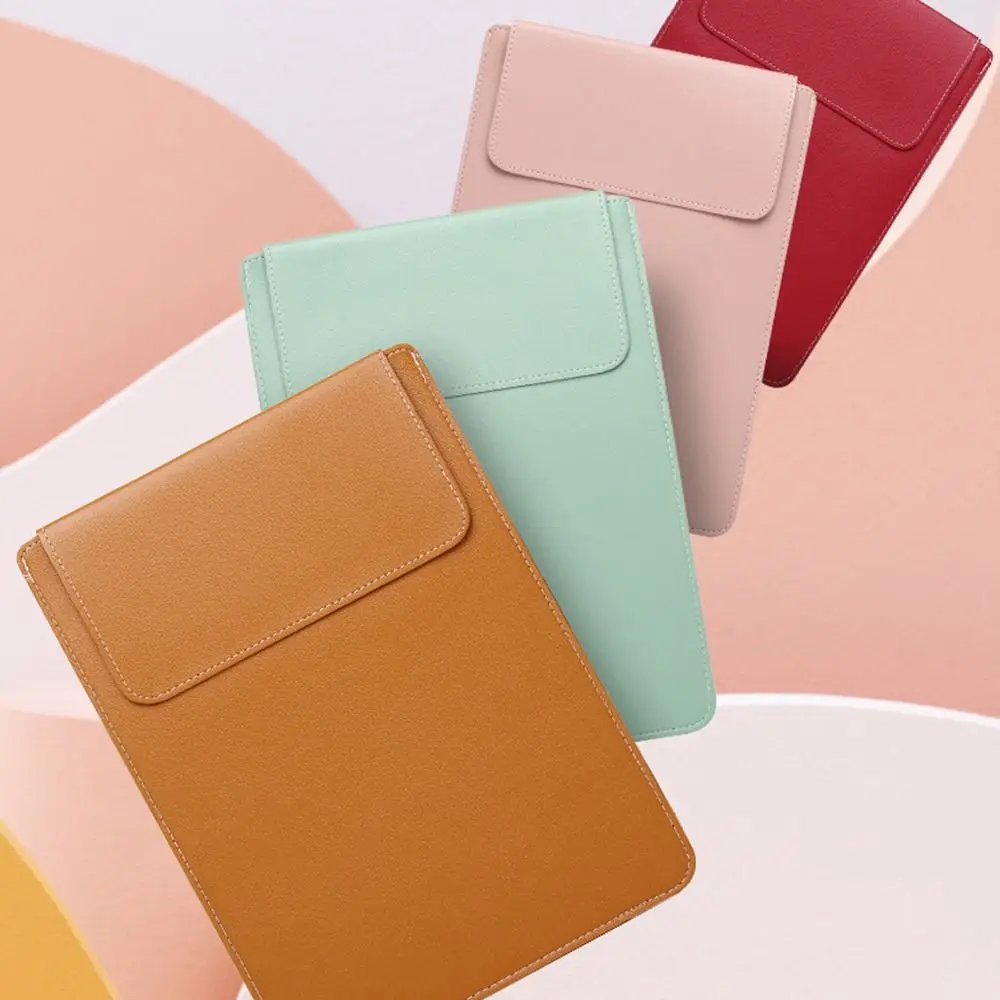 Colorful PU Leather+Plush Laptop Sleeve Case Shockproof Ultra Thin Ultrabook Cover Portable Notebook Protective Pouch Office