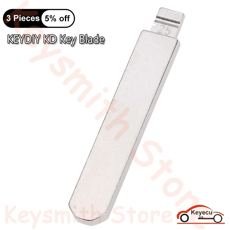 

KEYECU Uncut Flip Key Blade 25# HON66FH for Honda for Acura KEYDIY KD Remote Key ( Not for Original Key )