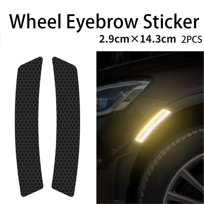 Black Reflective Strips Sticker Adhesive Safety Mark Warning Tape Bike Automobile Motorcycle Car Styling Anti Scratch Stickers