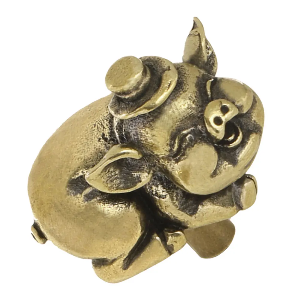 

1 Set Brass Pig Cabinet Handles Vintage Chinese Style Door Pulls For Cabinets Drawers Wardrobes Dresser Kitchen Decorative