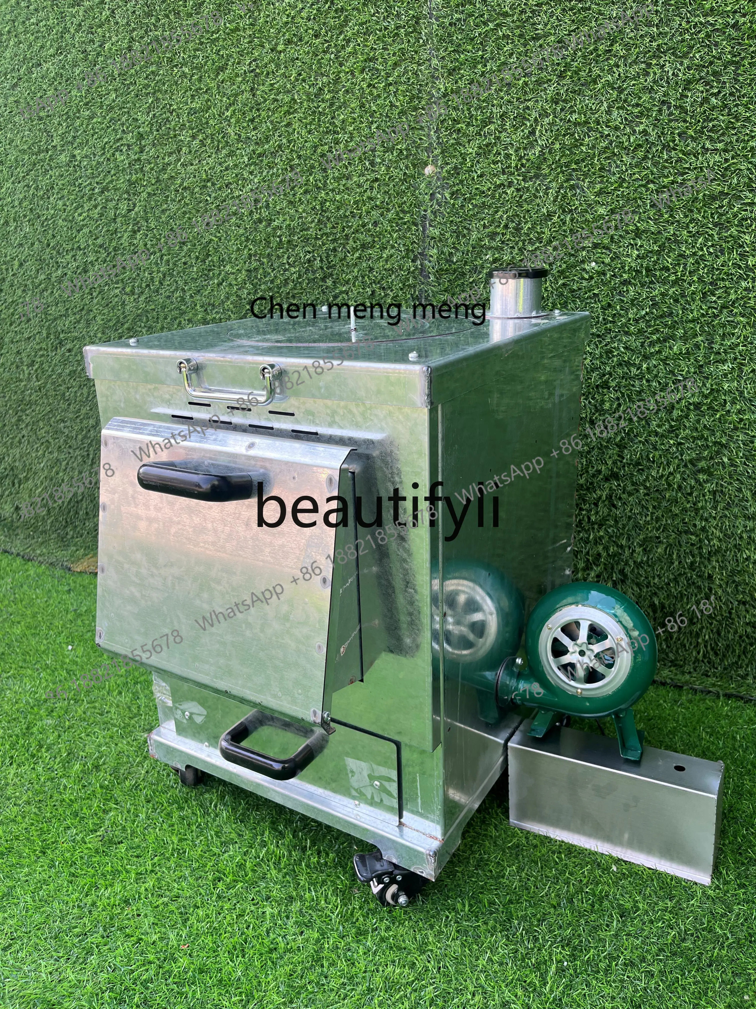 Z189 Commercial Smokeless Charcoal Stove for BBQ Restaurant, Thickened Heat Insulation Charcoal Starter Stove for Barbecue Shop