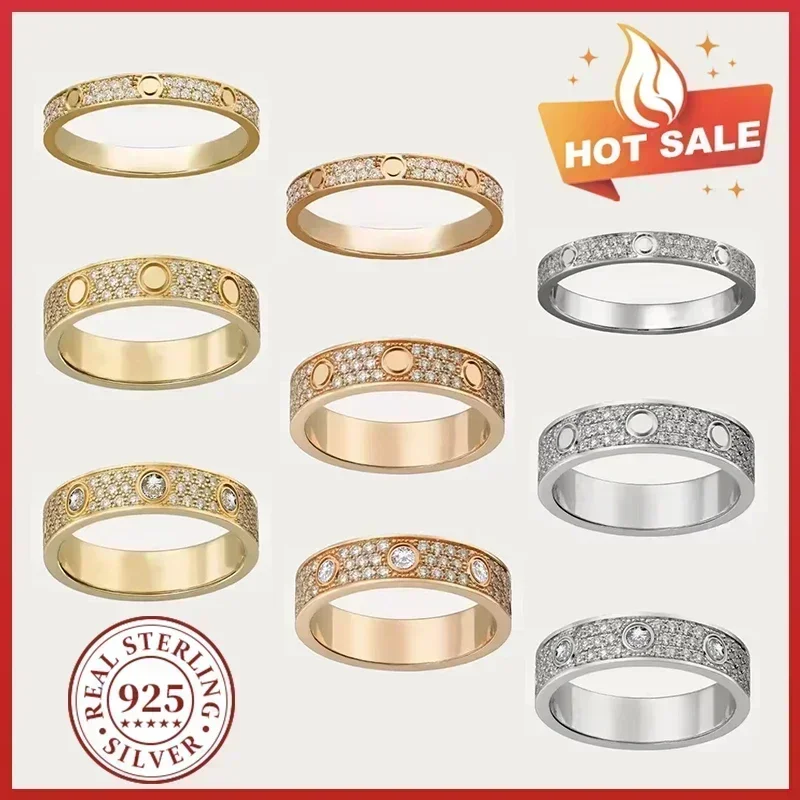

2025 Trendy Classic Diamond Set Ring - Spiral LOVE Design, Personalized, Perfect for Valentine's Day Gifts