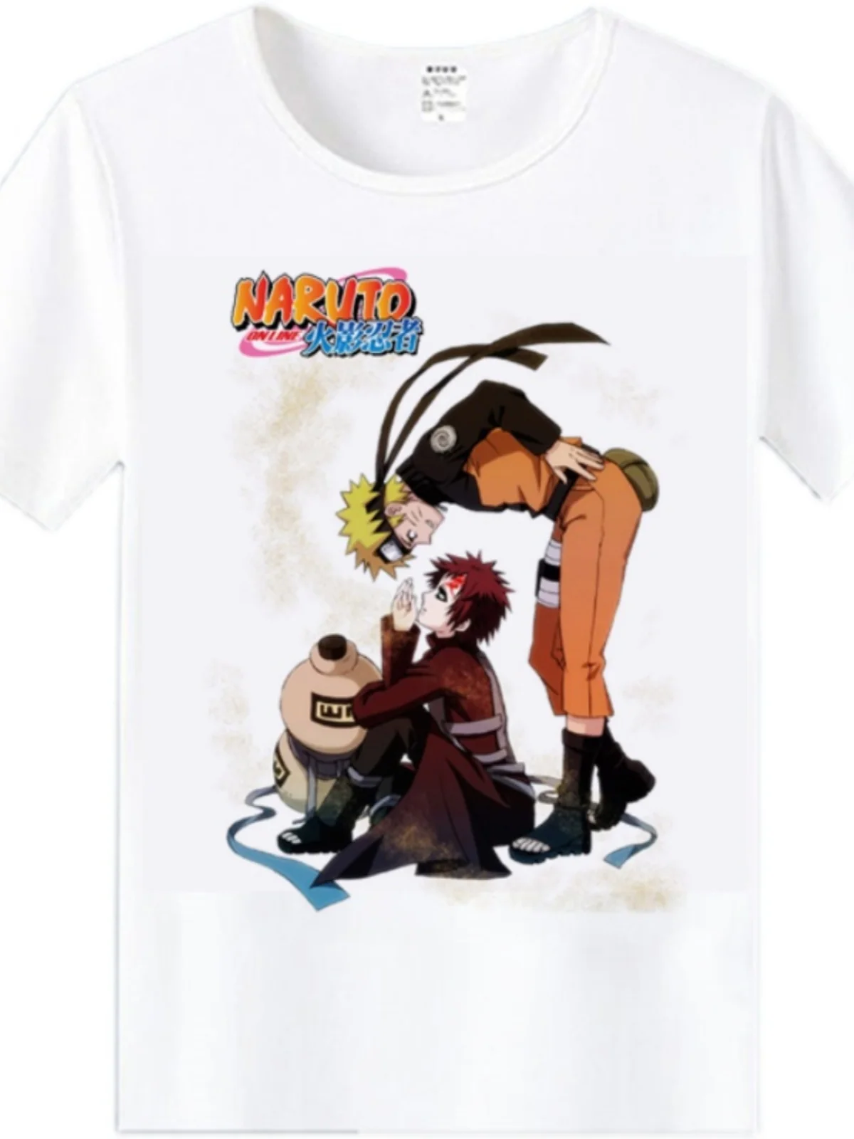

Naruto Collaboration Short-sleeved T-shirt, Uchiha Itachi Naruto Round Neck Print Loose Casual Streetwear for Students Summer