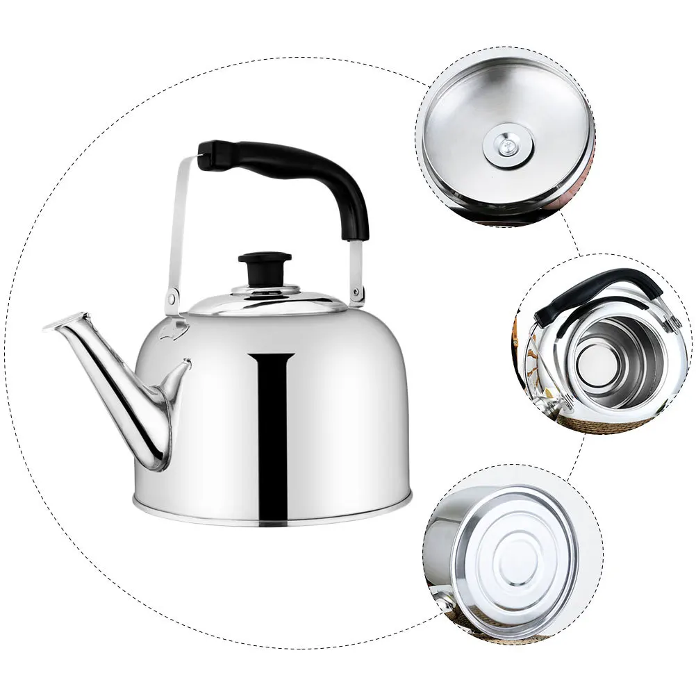 

Чайник с трельником из нержавеющей стали, утолщенный, для газовой и индукционной плиты, большой емкости, без ржавчины, 1 шт.
