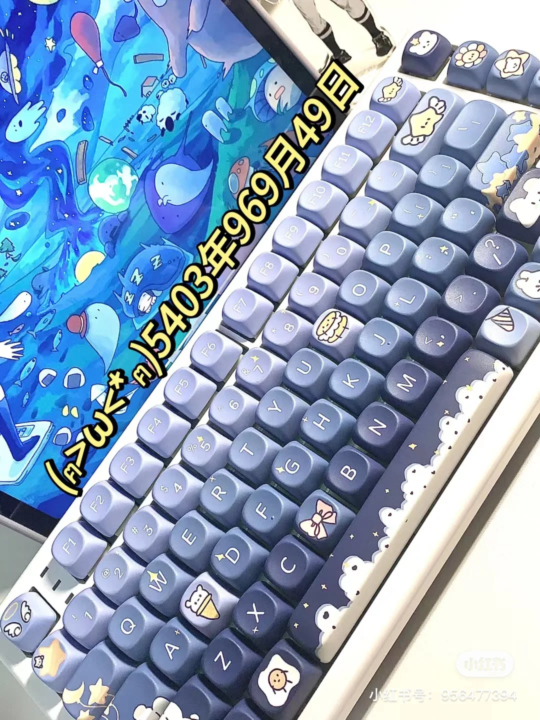 Cute Bear 140 klawisze MOA wysokiej jakości Cute Key Cap niedźwiedź kwadratowa sublimacja mechaniczna klawiatura akcesoria