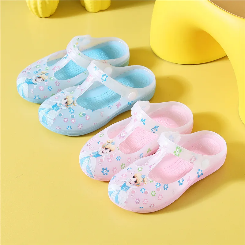 

Sandalias Children Sandals Summer New Soft Sole Girl Princess Shoe Cartoon Beach Shoes Anti Slip Slippers Kid Shoe Zapatos Niña