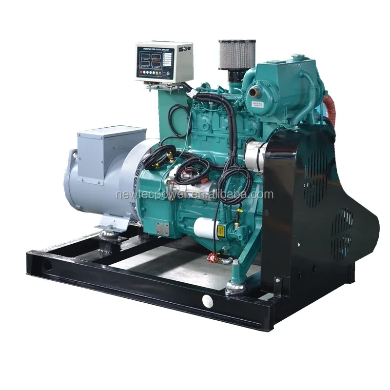 Marine certify Vessel or boat d i e s e l generator 50kw Weichai WP4CD66E200 marine engine ship generator 60kva