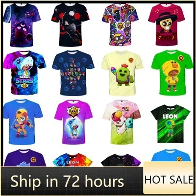 Kids Anime Figures Summer T-shirt Boys Christmas T Shirt Cartoon Characters Tees Girls Cosplay Costumes Halloween Gifts