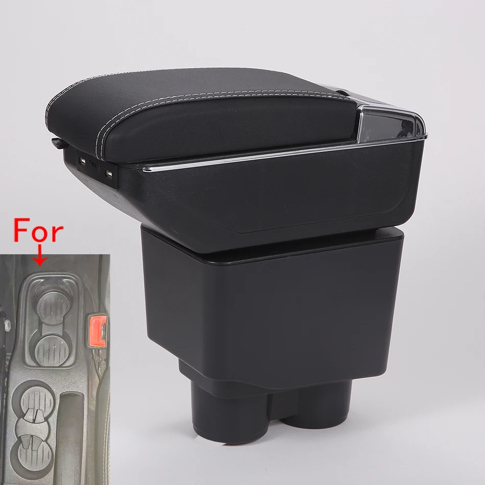 Reposabrazos para Ford Figo, Caja de Almacenamiento Central para Ford KA Plus, Soporte de Brazo Interior, Accesorios para Auto