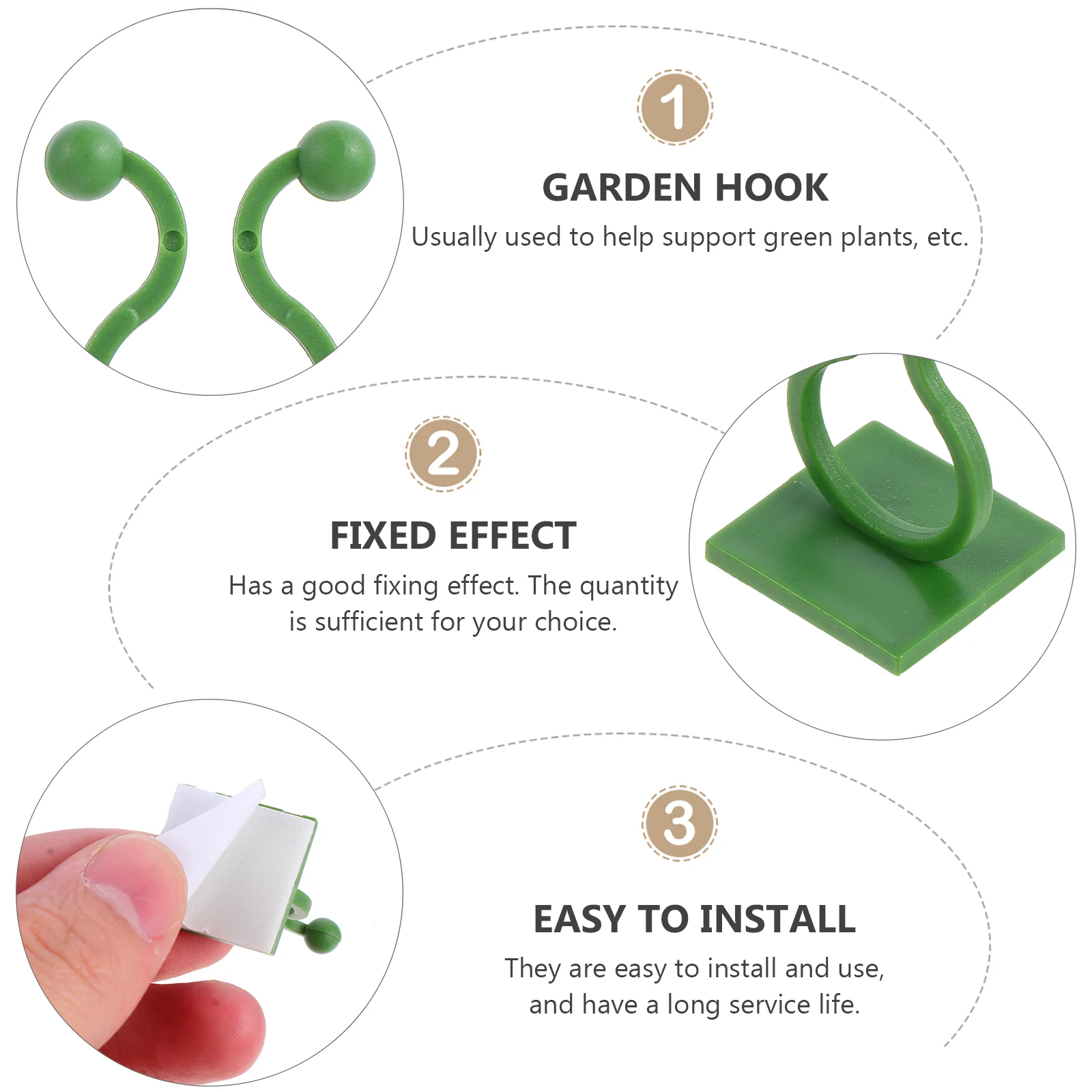 

100 Pcs Pollen Holder Plant Fixture Parts Plants Vegetable Garden Fixing Hook Clip Plastic Tool