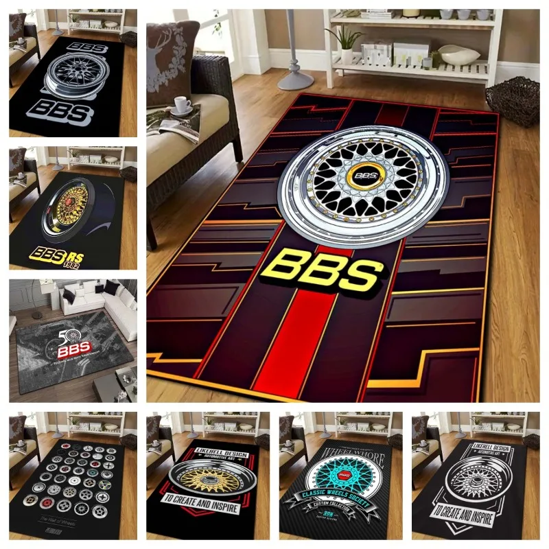 

BBS racing mat home living room bedroom decoration kitchen bathroom anti slip entrance carpet balcony flannel floor mat gift