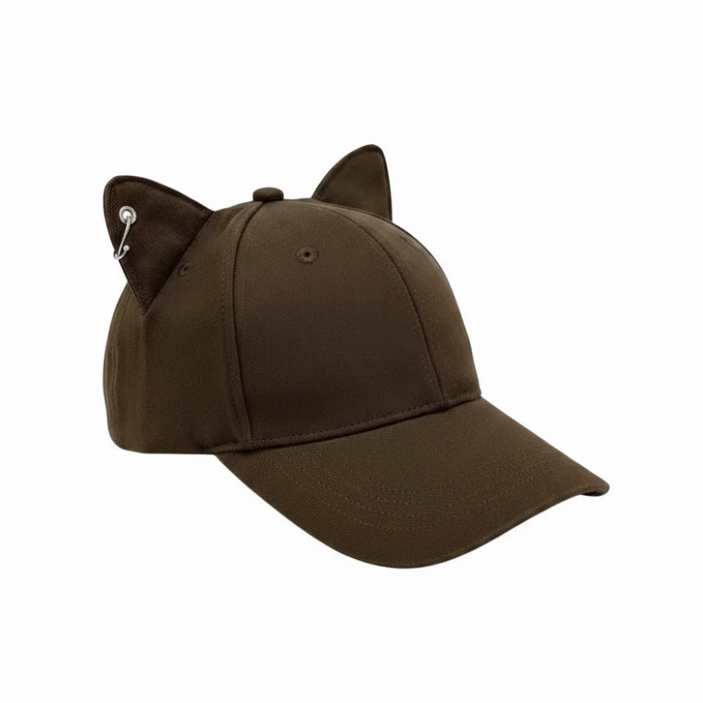 

Korean Version 3D Cat Ears Baseball Cap Hard Top Visor Adjustable Peaked Cap Sun Protection Baseball Hats Outdoor