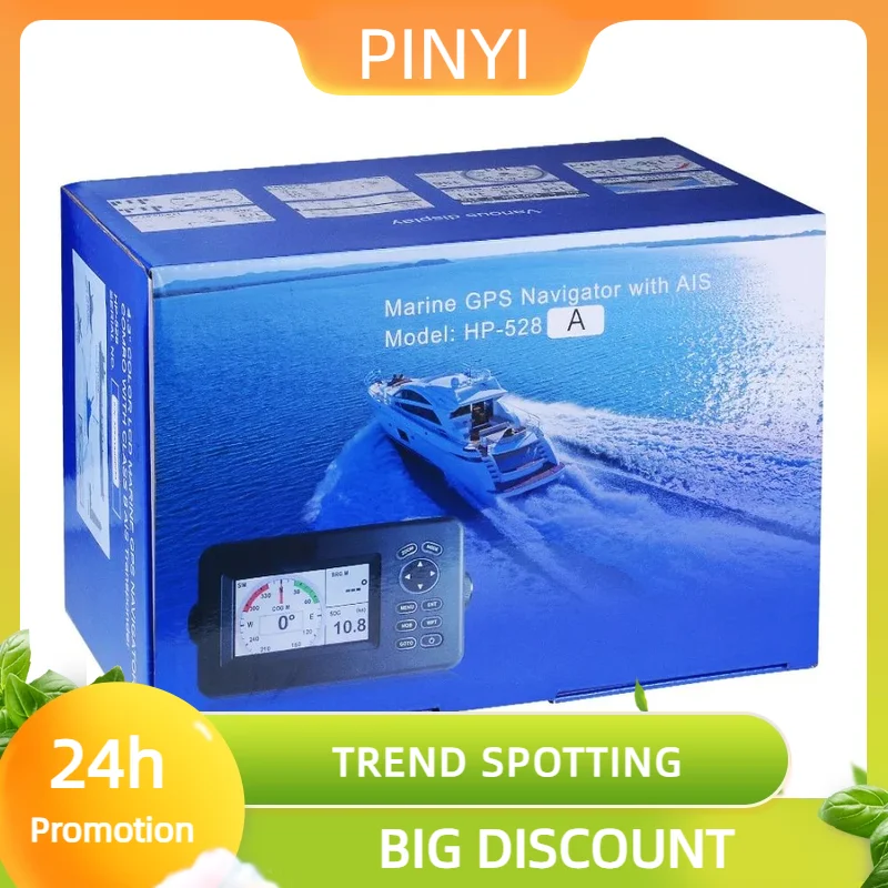 

Promotion HP-528A 4.3-inch Color LCD Chart Plotter Built-in Class B+ AIS Transponder Combo High Sensitivity Marine GPS Navigator