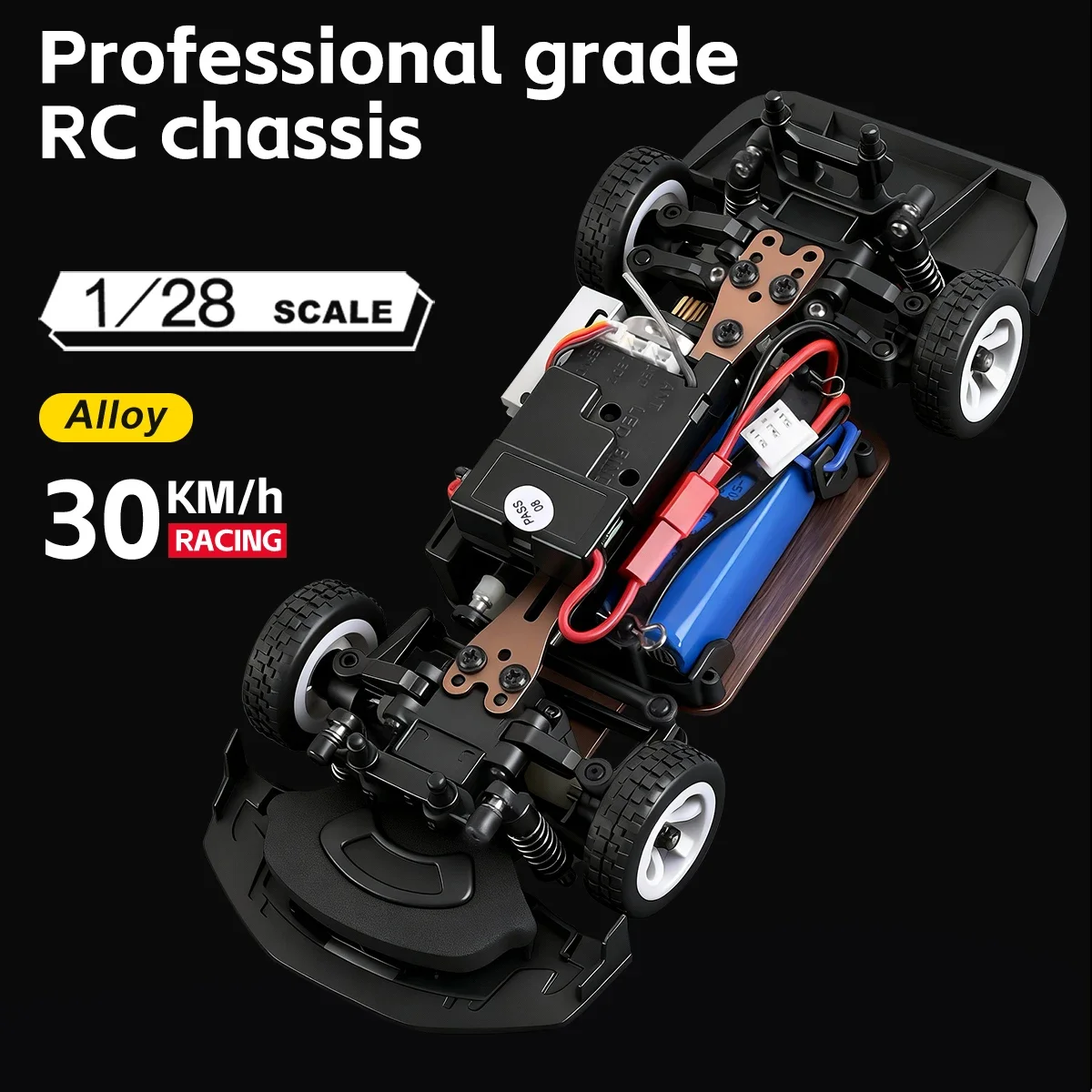 WLtoys 284019-A 284191 1:28 2,4G RC coche con luces LED 4WD Gyro 30 KM/H coche de Control remoto todoterreno vehículo de deriva juguetes para chico