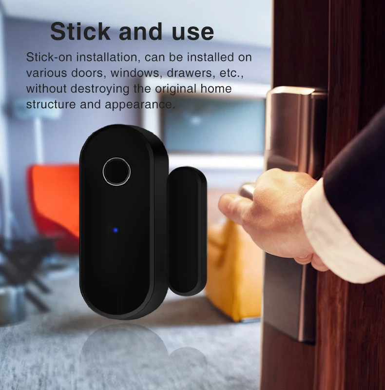 Tuya Zigbee Door Window Sensor Home Security Alarm Open Closed Detector Smart Life APP Control With Alexa Google