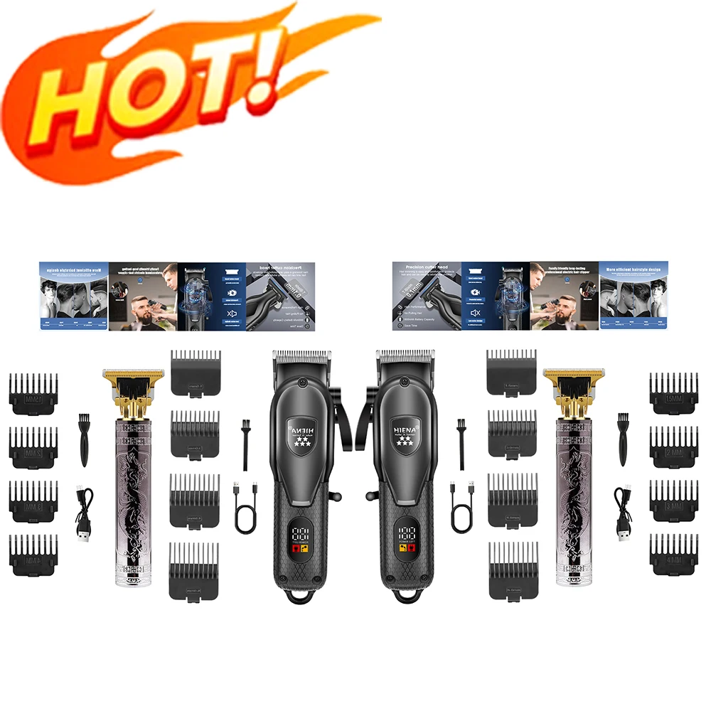 

Машинка для стрижки волос Hyenaa, мужская машинка для стрижки волос с лезвием DLC, профессиональный триммер для стрижки волос, машинка для стрижки волос для мужчин