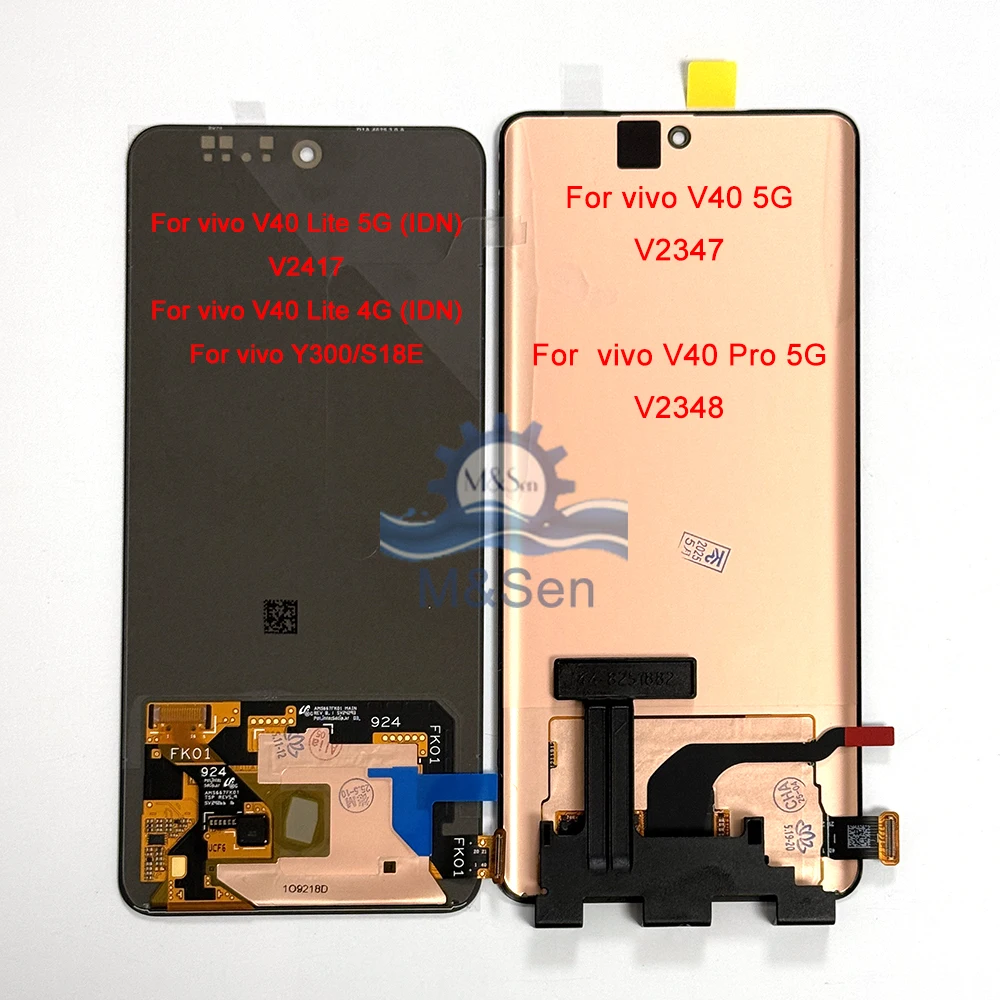 Vivo V40 Pro 5G용 오리지널 AMOLED LCD 프레임 V40E 디스플레이 화면, Vivo V40 Lite 5G IDN LCD용