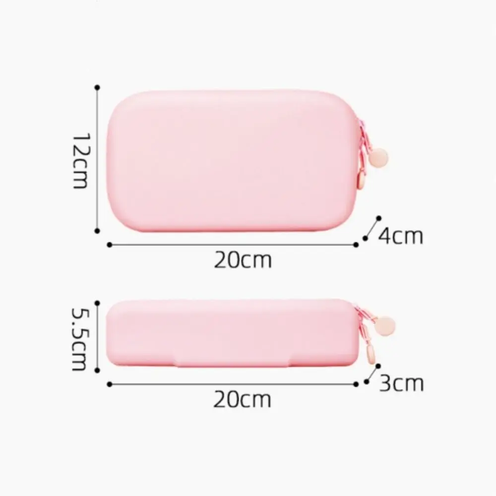 Heat-resistant Pencil Case Creative Waterproof Washable Pencil Bag Candy Colors Silicone Stationery Box Students