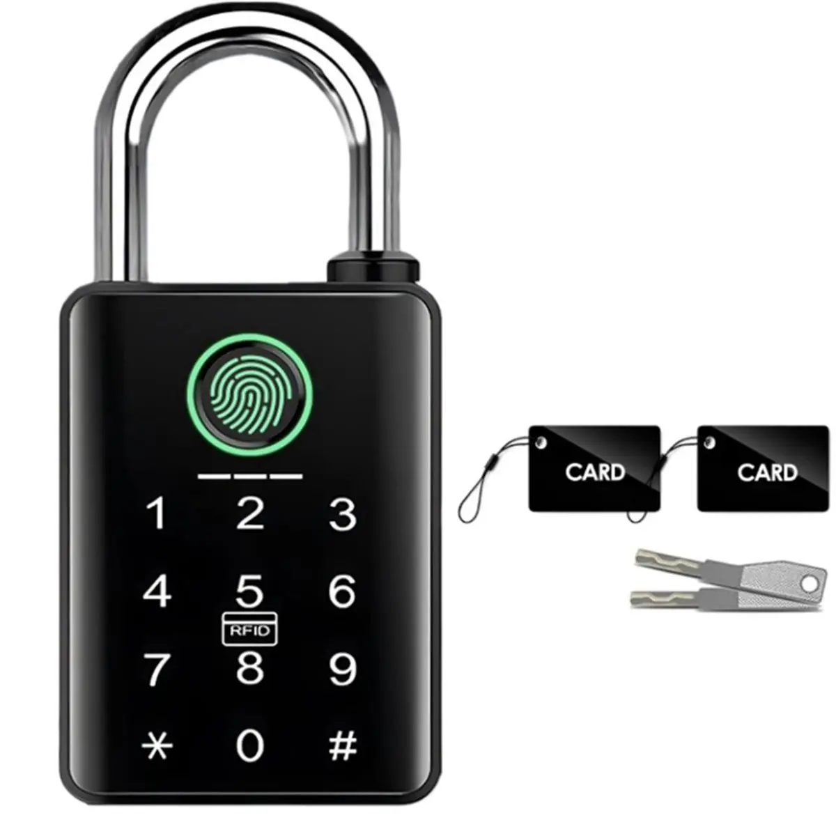Tuya Smart Door Lock Fingerprint Padlock Password APP Card Key Unlock Smart RFID Electronic Lock for Outdoor