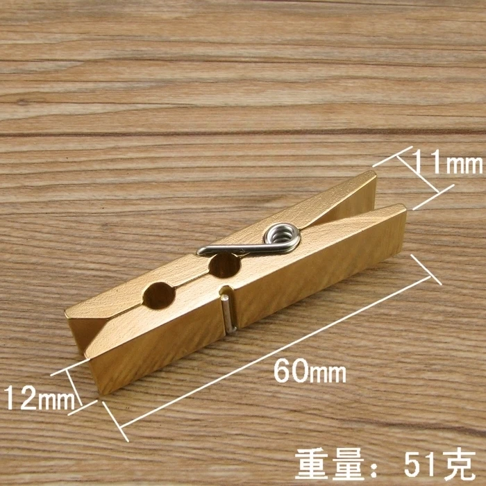 1PCS Brass Clip Ticket Clips Wallet Clothes Pin Copper Binder Clip Copper Clothes Pin
