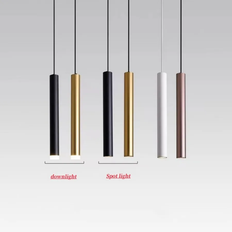 Modern Bedroom Bedside AC110V 220V Led Pendant Lights Nordic Tube Lamps Kitchen Dining Room Shop Lamp Background 12w Hanglampen